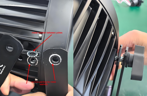 Electrical Safety Tests - Remove painting for metal washers